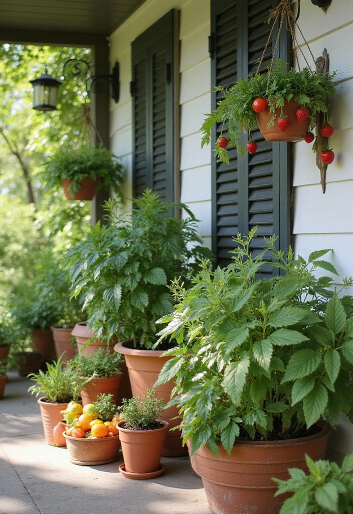 27 Front Porch Landscaping Ideas - 16. Edible Landscaping