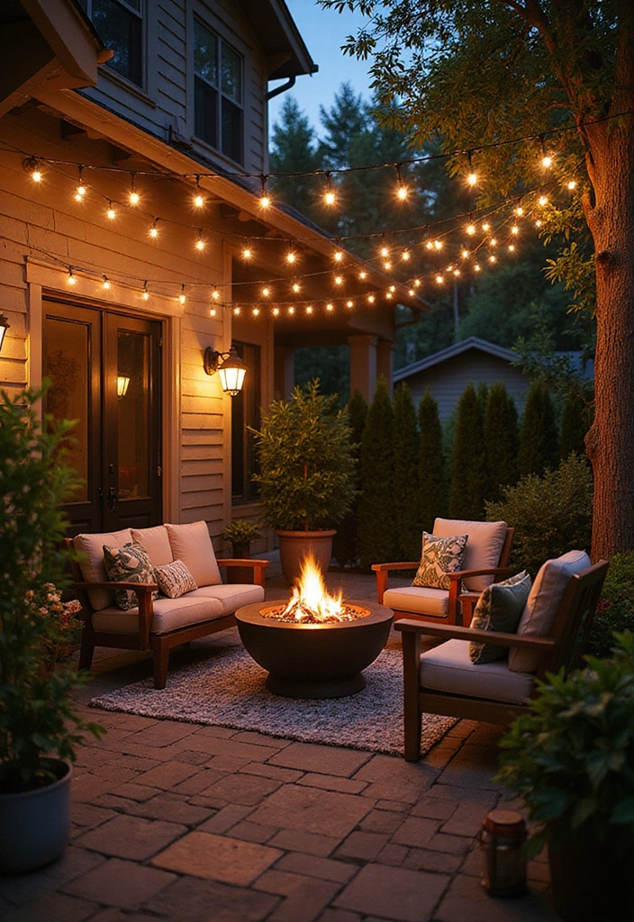 27 Front Porch Landscaping Ideas - 21. Outdoor Fire Pits