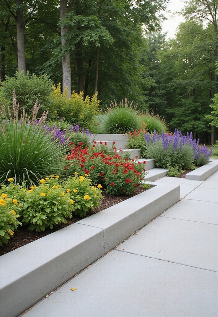 27 Garden Edging Ideas for Sustainable Outdoor Decor - 10. Concrete Edging