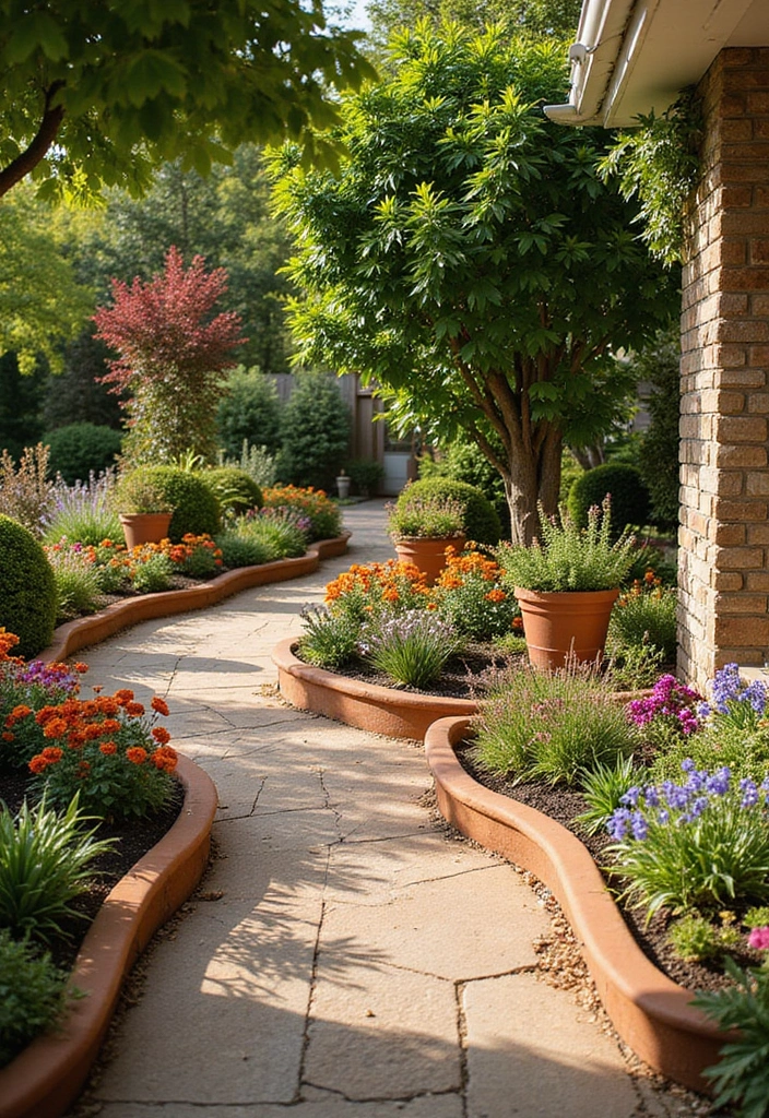 27 Garden Edging Ideas for Sustainable Outdoor Decor - 13. Terracotta Edging
