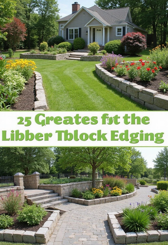 27 Garden Edging Ideas for Sustainable Outdoor Decor - 14. Cinder Block Edging