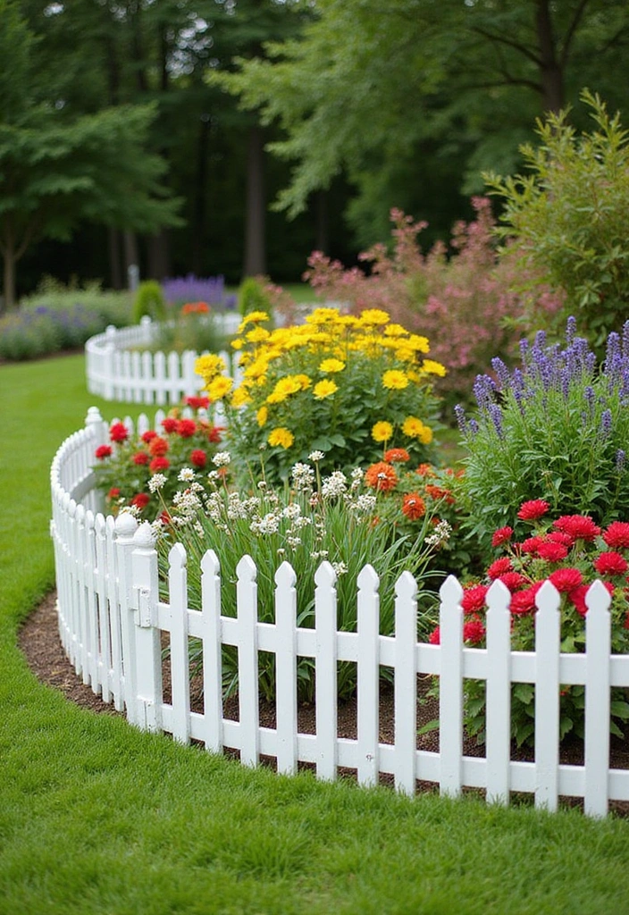27 Garden Edging Ideas for Sustainable Outdoor Decor - 20. Fencing Edging