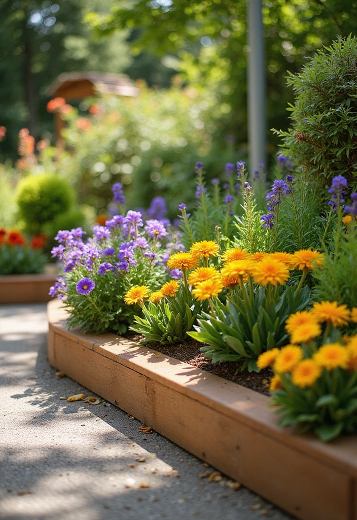 27 Garden Edging Ideas for Sustainable Outdoor Decor - 3. Eco-Friendly Wooden Edging