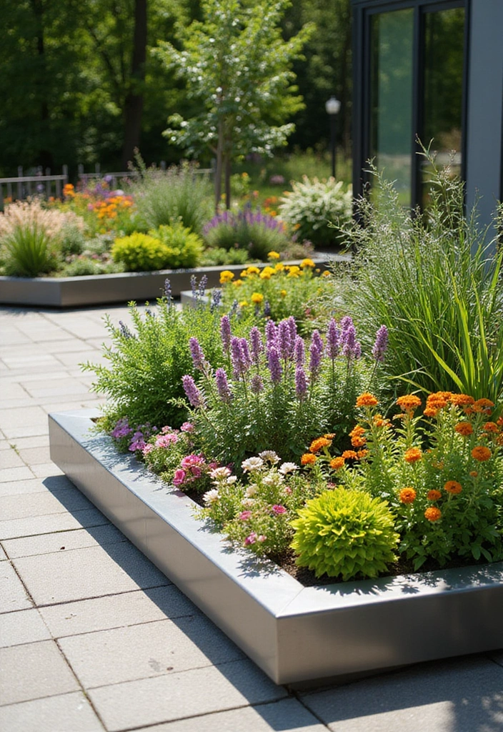 27 Garden Edging Ideas for Sustainable Outdoor Decor - 7. Metal Edging