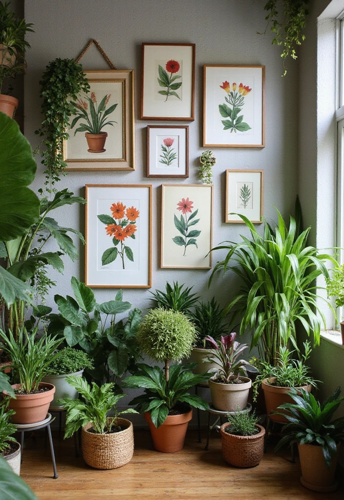 27 Garden Room Ideas - 16. Botanical Art Gallery