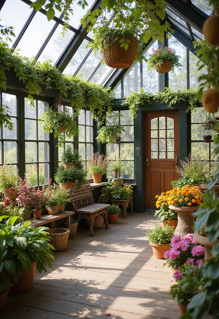 27 Garden Room Ideas - 26. Indoor Garden with Seasonal Displays