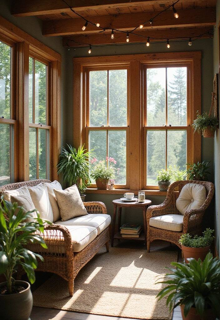 27 Garden Room Ideas - 7. Rustic Sunroom