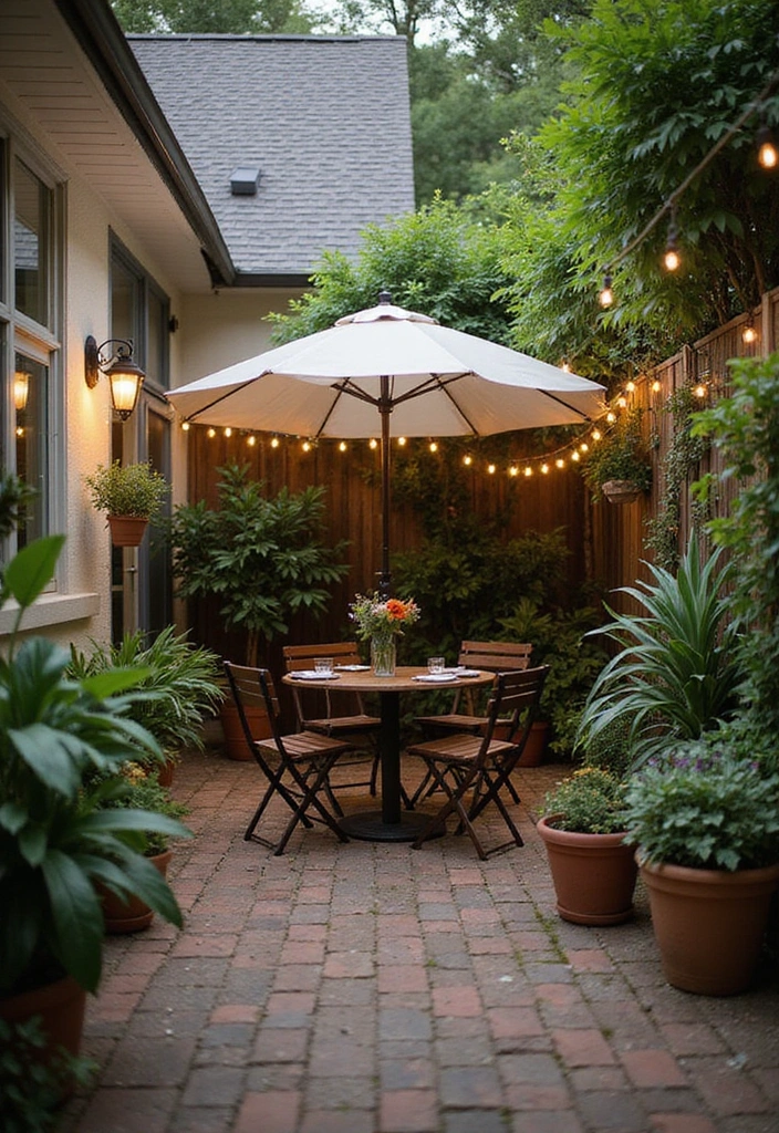 27 Small Backyard Ideas for Enchanting Outdoor Living - 15. Outdoor Dining Area