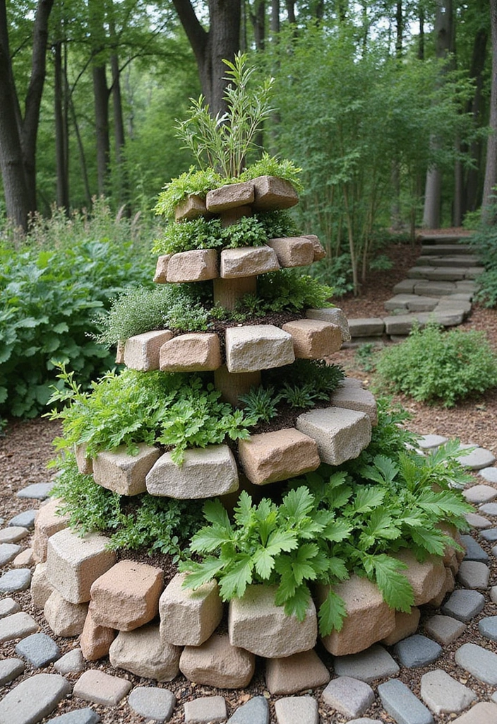27 Small Backyard Ideas for Enchanting Outdoor Living - 16. Herb Spiral Garden