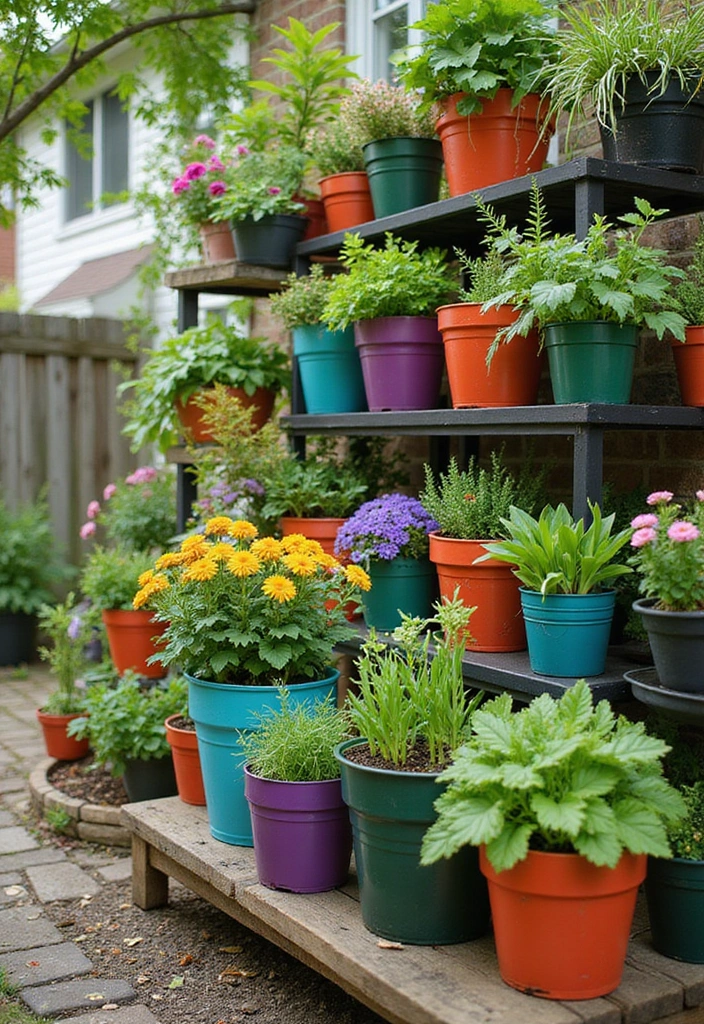 27 Small Backyard Ideas for Enchanting Outdoor Living - 6. Container Gardening
