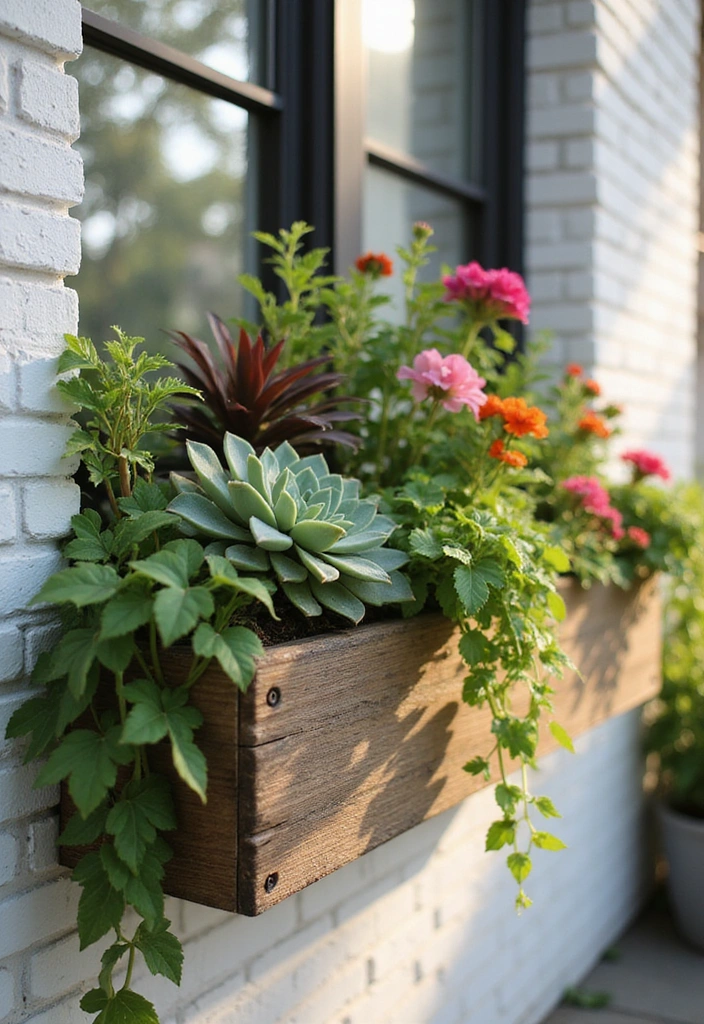 27 Small Garden Ideas for Vertical Garden Solutions - 1. Wall-Mounted Planter Boxes
