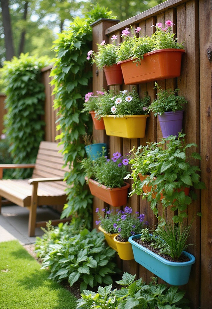 27 Small Garden Ideas for Vertical Garden Solutions - 16. Vertical Fencing Gardens