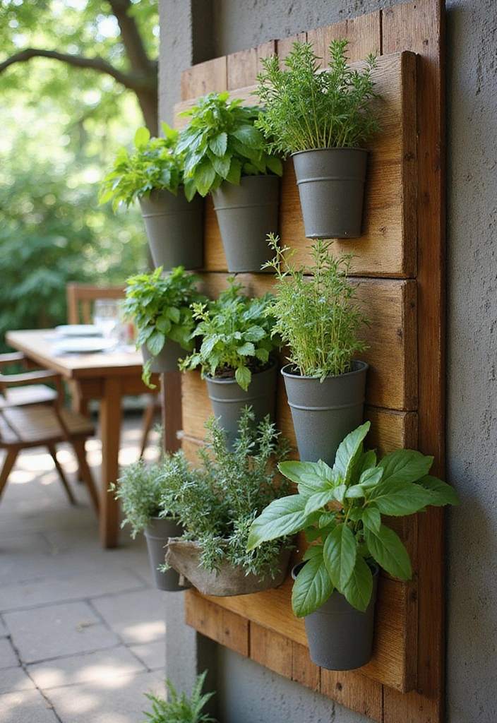 27 Small Garden Ideas for Vertical Garden Solutions - 2. Vertical Herb Garden